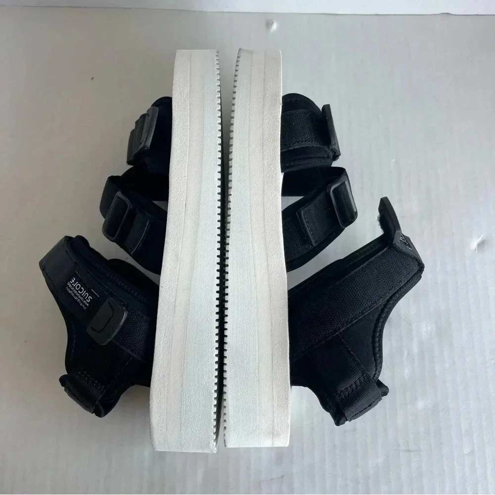 SUICOKE DEPA V2 Unisex Black and Withe Sandals Women size 12 Men size 10